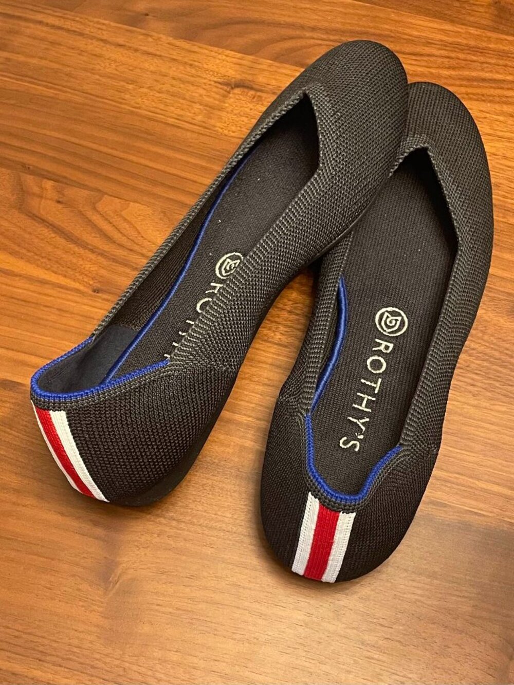 Rothy's flats black/dark gray W8.5 excellent condition